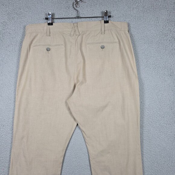 Express Pants Mens Size 34x30 Beige Khaki Slim Fit Finn Lightweight Canvas Chino - Picture 5 of 11